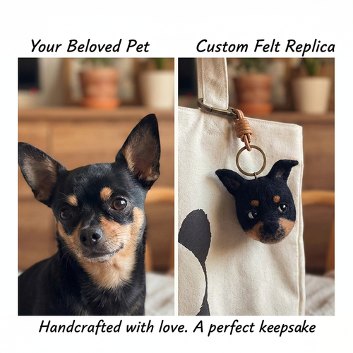 Custom Felted Dog Portrait – Personalized Pet Portrait, Handmade Memorial Gift