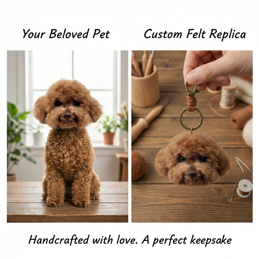 Custom Felted Dog Portrait – Personalized Pet Portrait, Handmade Memorial Gift