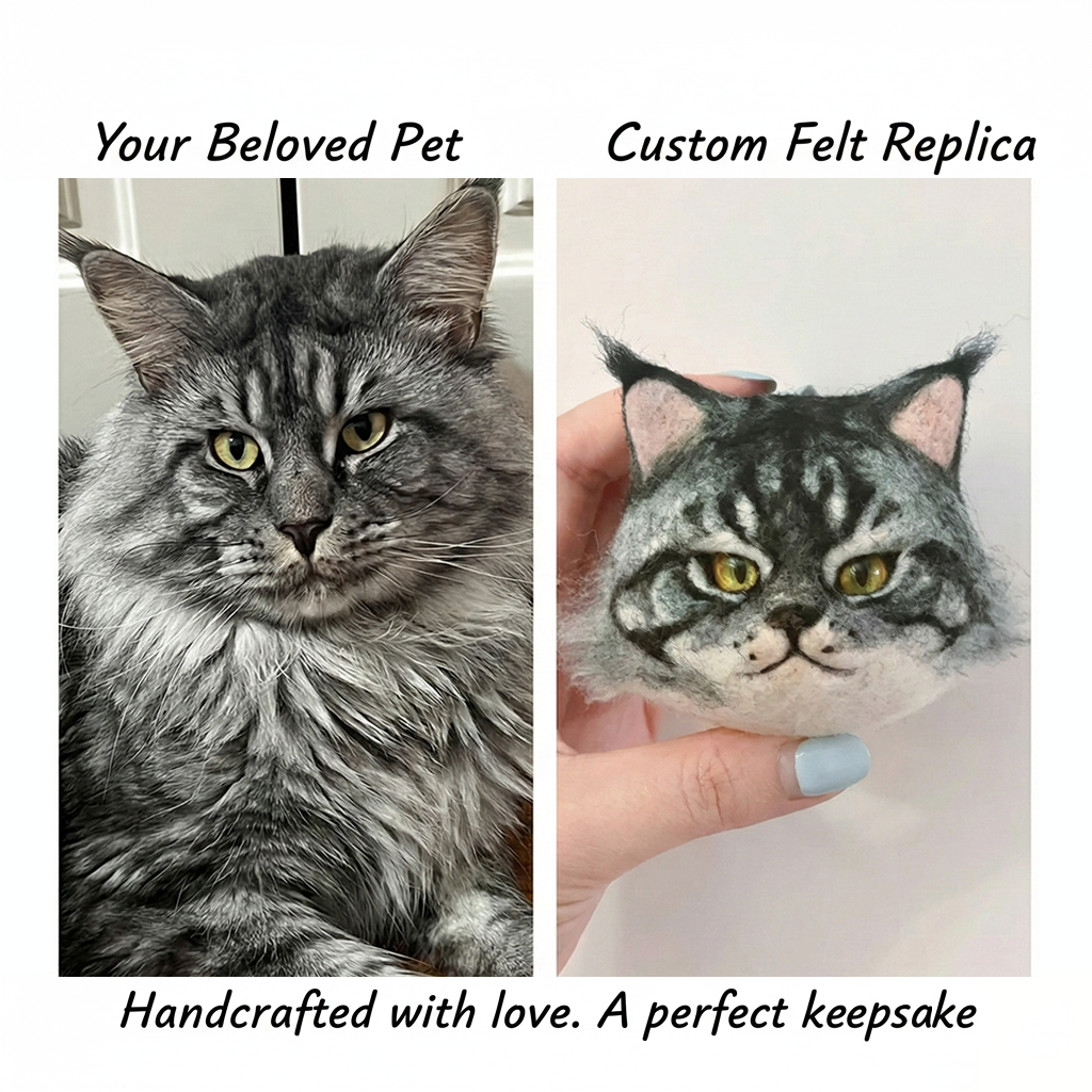Custom Felted Dog Portrait – Personalized Pet Portrait, Handmade Memorial Gift