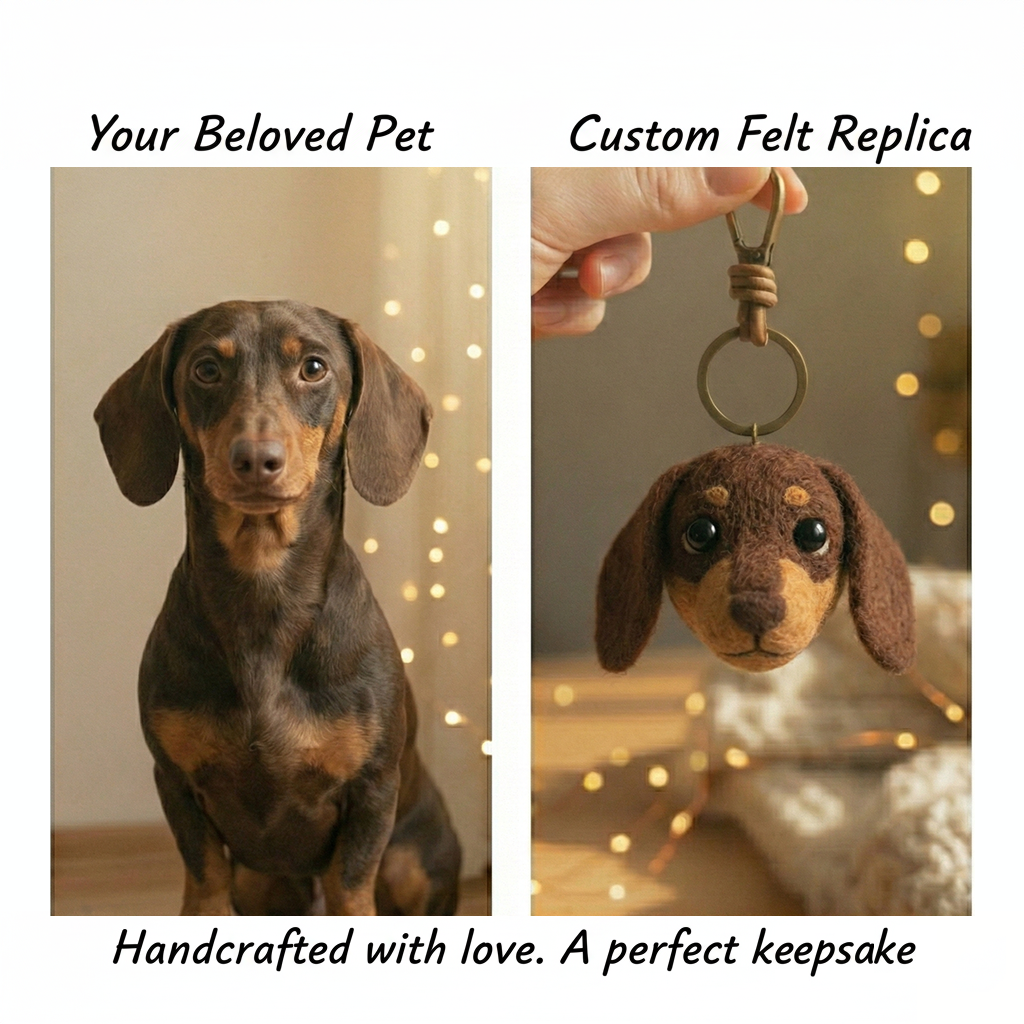 Custom Felted Dog Portrait – Personalized Pet Portrait, Handmade Memorial Gift