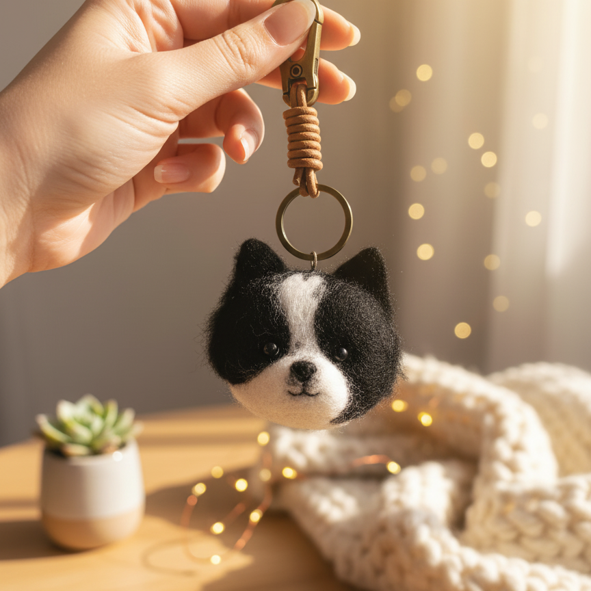 Custom Felted Dog Portrait – Personalized Pet Portrait, Handmade Memorial Gift